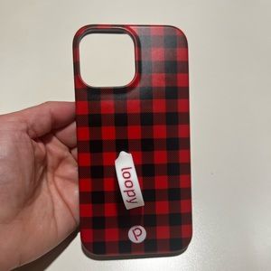 Red Buffalo plaid Loopy case.